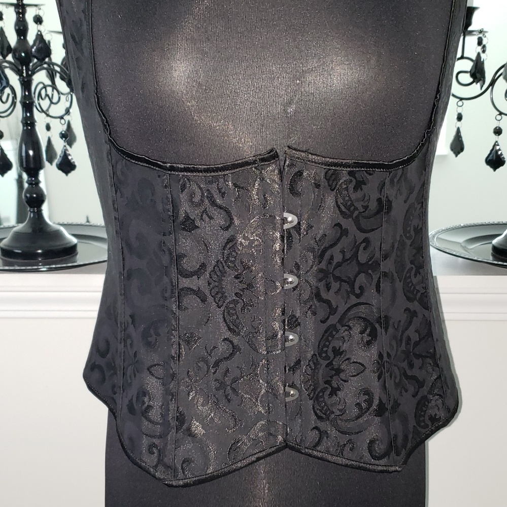 Gorgeous Black Demask Style Corset